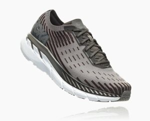 Hoka One One Men's Clifton 5 Knit Running Shoes Grey - AU VTNQ